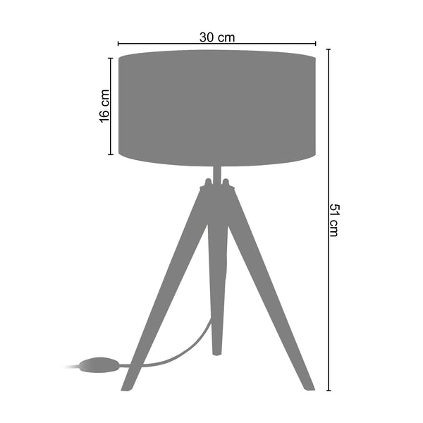 <transcy>Candeeiro de Mesa CALICUT TRÉPIED  30cm - 1 Luz </transcy>