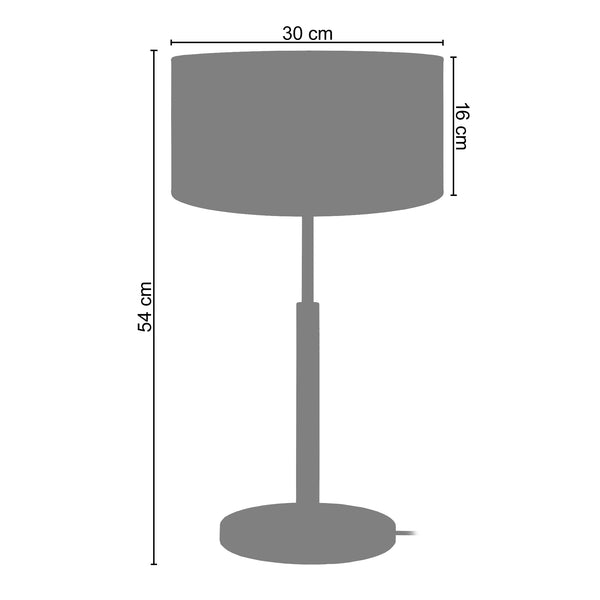 <transcy>Candeeiro de Mesa CALICUT PIED DROIT  30cm - 1 Luz </transcy>