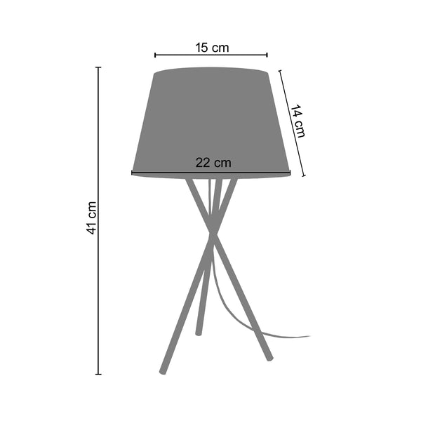 <tc>Candeeiro de Mesa MIDGARD  22cm - 1 Luz  </tc>