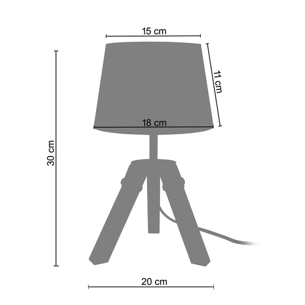 <tc>Candeeiro de Mesa RUHR  19cm - 1 Luz  </tc>