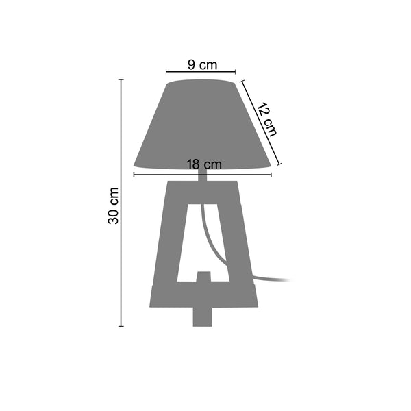 <transcy>Candeeiro de Mesa VILLARS  19cm - 1 Luz </transcy>