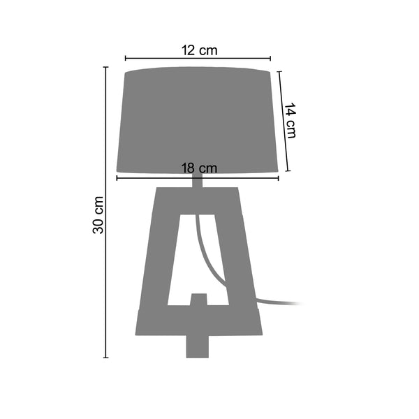 <transcy>Candeeiro de Mesa VILLARS  19cm - 1 Luz </transcy>