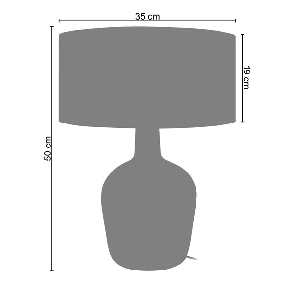 <transcy>Candeeiro de Mesa BORDEAUX  35cm - 1 Luz </transcy>