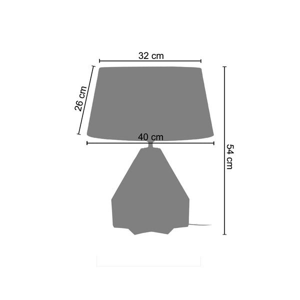 <transcy>Candeeiro de Mesa HELSINKI  40cm - 1 Luz </transcy>