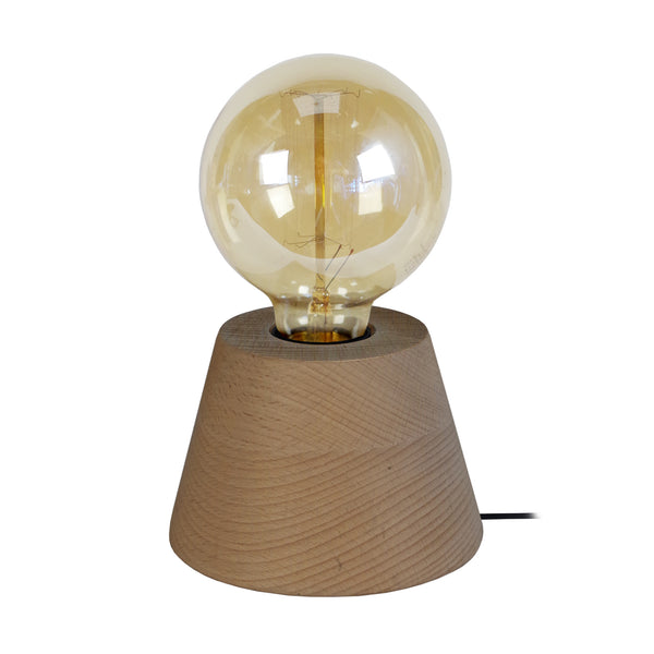 Lampe a poser BOIS CONE 11cm - 1 Lumière