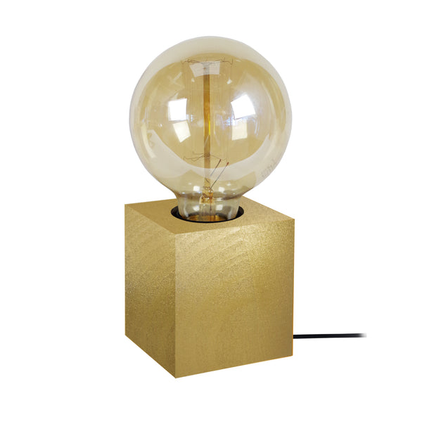 Lampe a poser BOIS CUBE 8cm - 1 Lumière