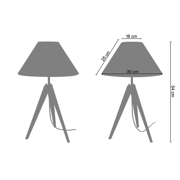 <transcy>Candeeiro de Mesa IDUN-Lot 2  30cm - 1 Luz </transcy>