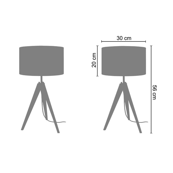 <transcy>Candeeiro de Mesa IDUN-Lot 2  30cm - 1 Luz </transcy>