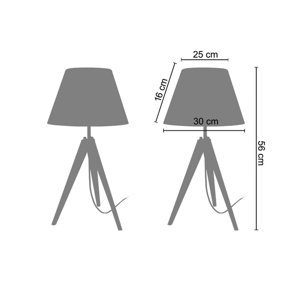 <transcy>Candeeiro de Mesa IDUN-Lot 2  30cm - 1 Luz </transcy>