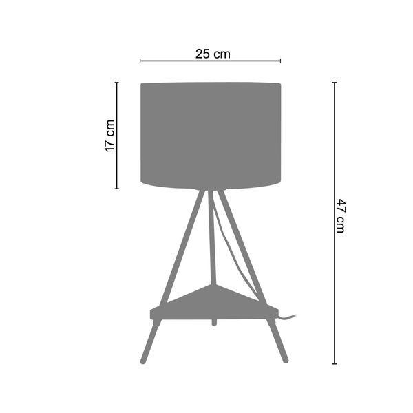 <transcy>Candeeiro de Mesa CARDIFF  25cm - 1 Luz </transcy>