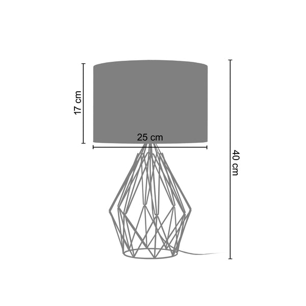 <transcy>Candeeiro de Mesa ABERDEEN  25cm - 1 Luz - SKU 66239</transcy>