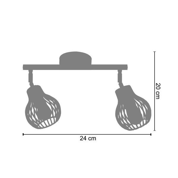 <tc>Aplique Barre RUGBY  24cm - 2 Luzes  </tc>