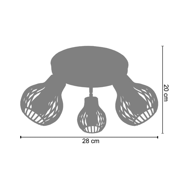 Barre RUGBY 28cm - 3 Lumières