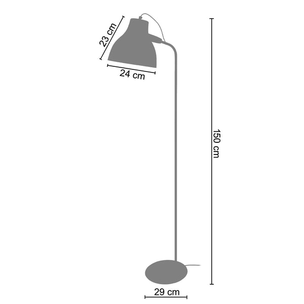 <transcy>Candeeiro Pé Alto PLEXI 29cm - 1 Luz </transcy>