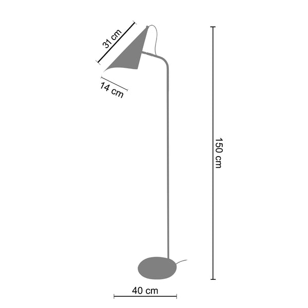 Lampadaire CHÂTAIGNIER 150cm - 1 Lumière