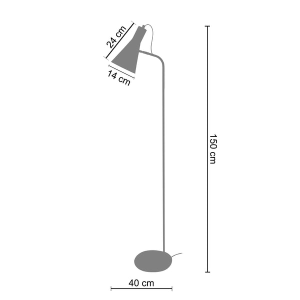 Lampadaire FUNNEL 40cm - 1 Lumière