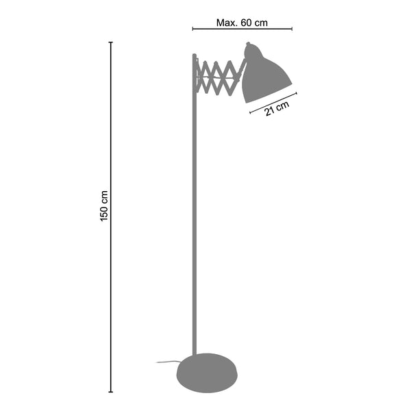 Lampadaire HARMONICA 60cm - 1 Lumière