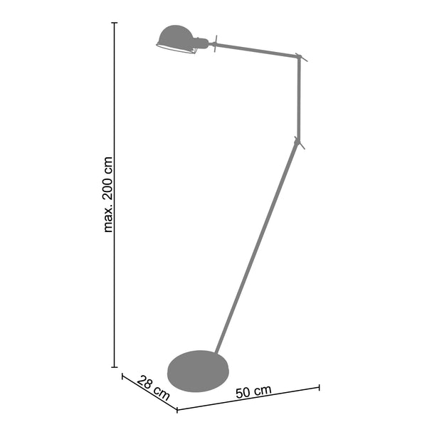 <transcy>Candeeiro Pé Alto DUBLIN  50cm - 1 Luz </transcy>