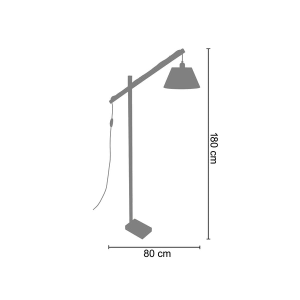 <transcy>Candeeiro pé alto PILORI POLYCONE 80cm - 1 Luz </transcy>