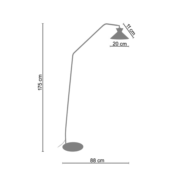 Lampadaire LEEDS 88cm - 1 Lumière