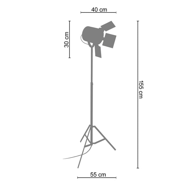 <transcy>Candeeiro Pé Alto CANNES  55cm - 1 Luz </transcy>