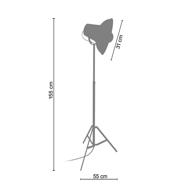 <transcy>Candeeiro Pé Alto CANNES  55cm - 1 Luz </transcy>