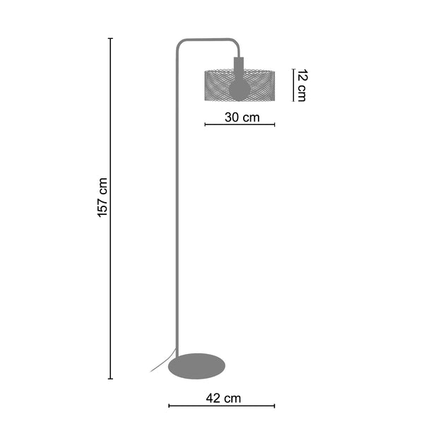 <transcy>Candeeiro Pé Alto ADONIS  42cm - 1 Luz </transcy>