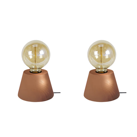 Lampe a poser BOIS CONE-LT2 9,5 cm - 1 Lumière