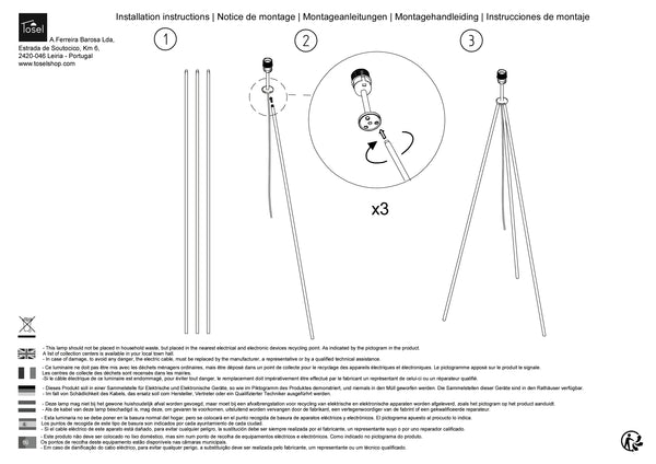 Lampadaires Instructions