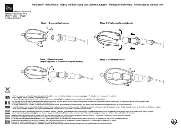 Lampe a poser Instructions