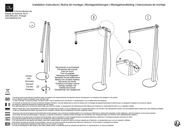 Lampadaires Instructions