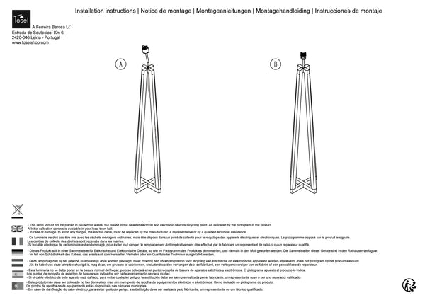 Lampadaires Instructions