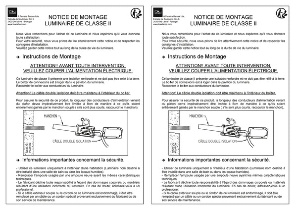 Suspension et plafon Instructions