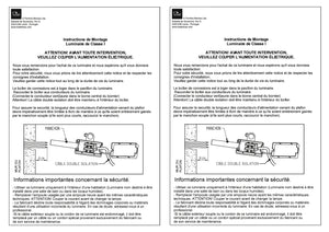 Suspension et plafon Instructions