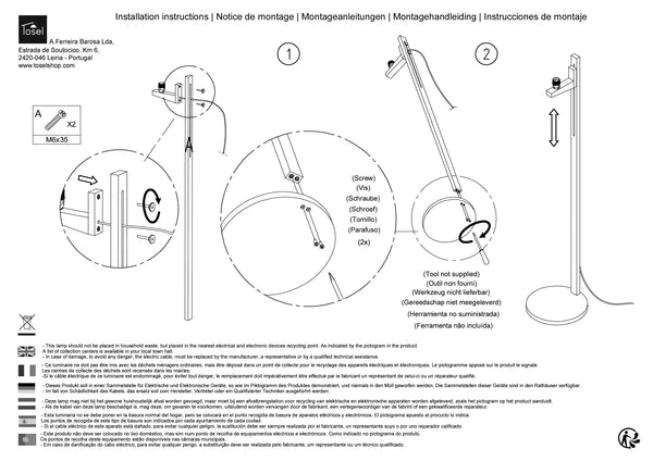 Lampadaires Instructions