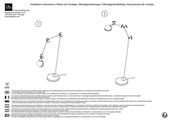 Lampadaires Instructions