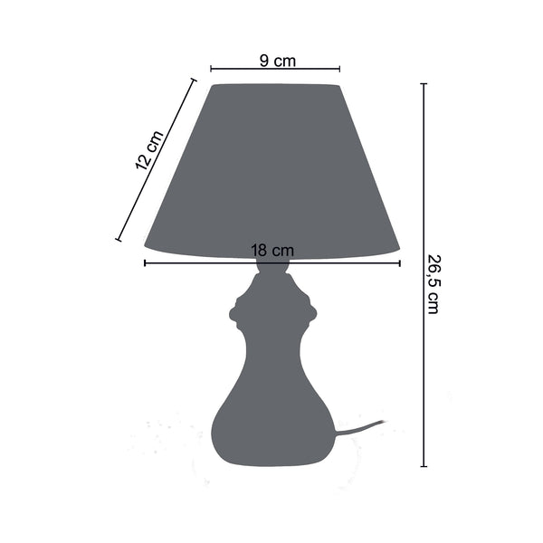 <transcy>Candeeiro de Mesa BOIS MARNIE  18cm - 1 Luz </transcy>