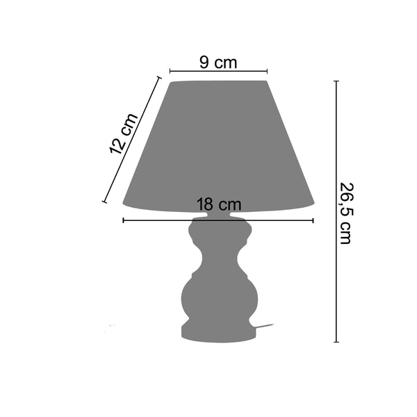 Lampe a poser BOIS MARNIE 18cm - 1 Lumière