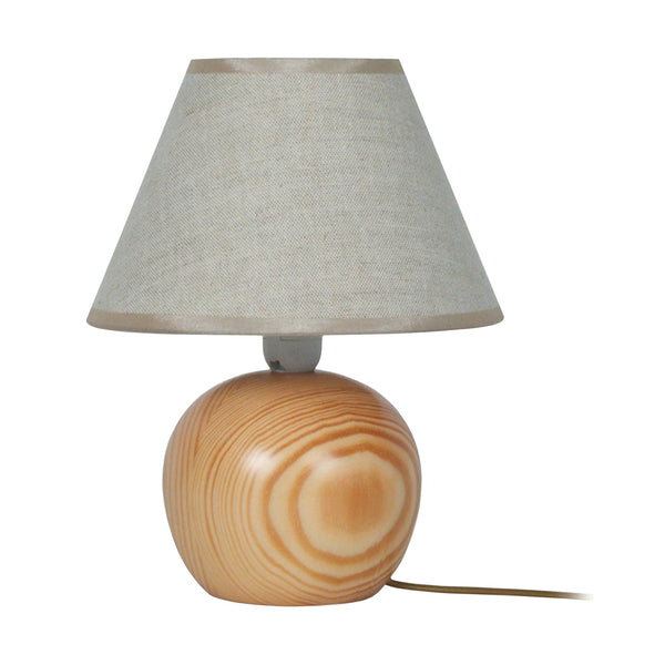 Lampe a poser BOULE BOIS 18cm - 1 Lumière