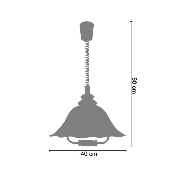 <transcy>Suspensão M&B BOIS VERRE  40cm - 1 Luz  </transcy>