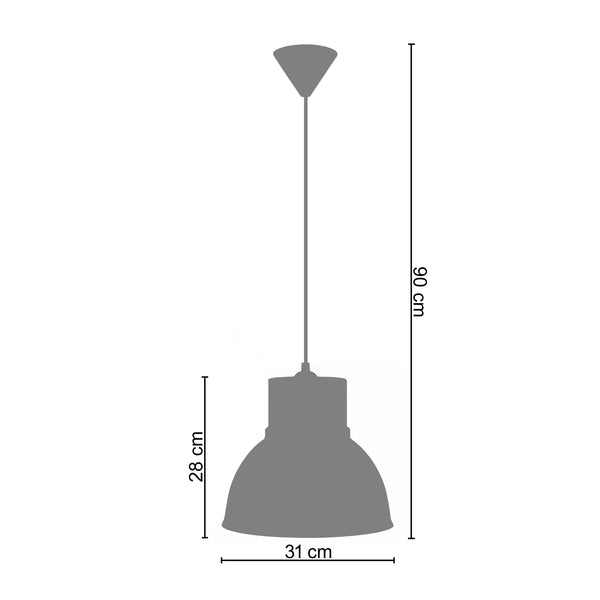 <tc>Suspensão CLOCHE A  31cm - 1 Luz  </tc>