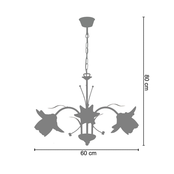 <tc>Candeeiro de Teto TULIPANO  60cm - 3 Luzes</tc>