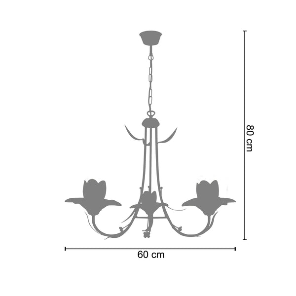 Lustre TULIPANO 60cm - 3 Lumière