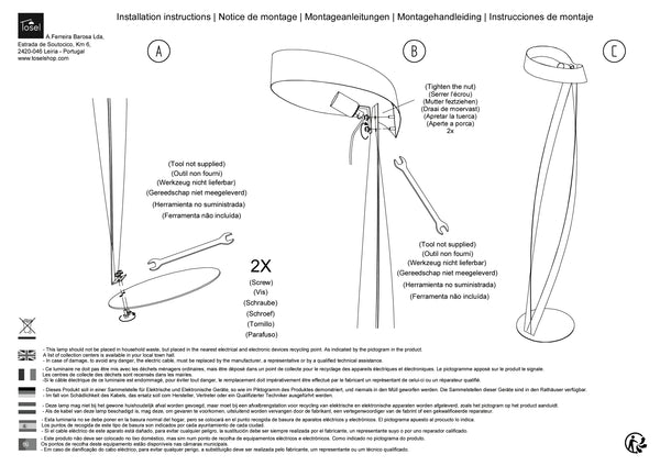 Lampadaires Instructions