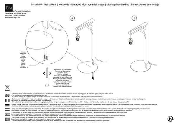 Lampe a poser Instructions