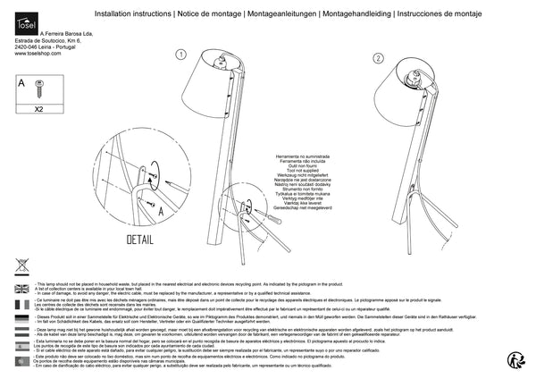 Lampe a poser Instructions