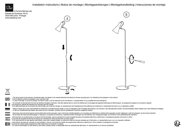 Lampadaires Instructions