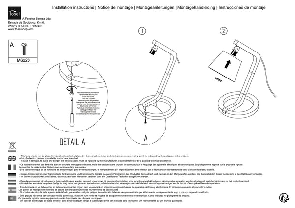 Lampe a poser Instructions