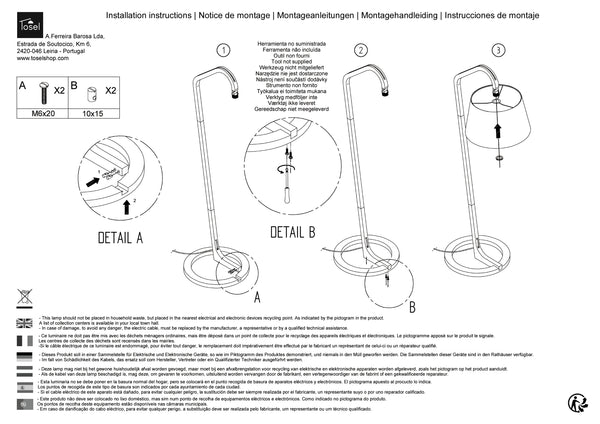 Lampadaires Instructions