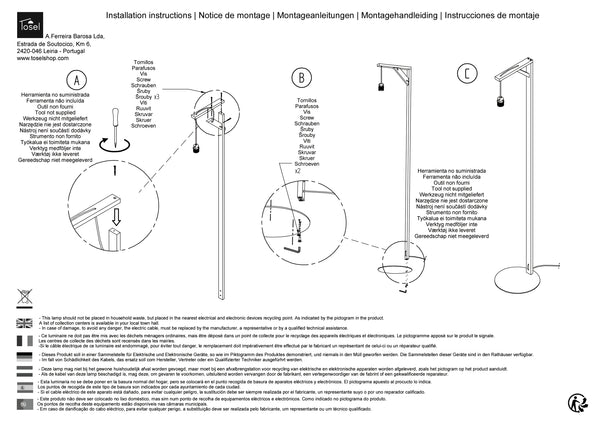 Lampadaires Instructions